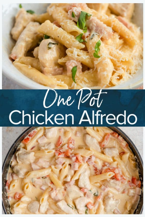 One Pot Chicken Alfredo with Feta - The Cookie Rookie (VIDEO!)