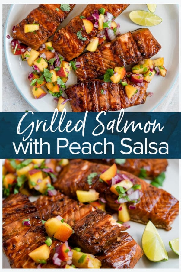 salmon with peach salsa pinterest photo