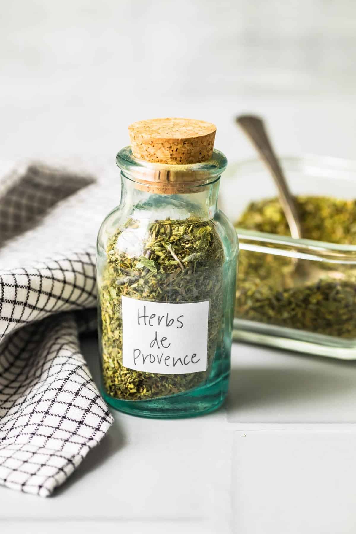 Herbs de Provence in a sealed jar