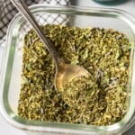 homemade herbs de provence in a bowl