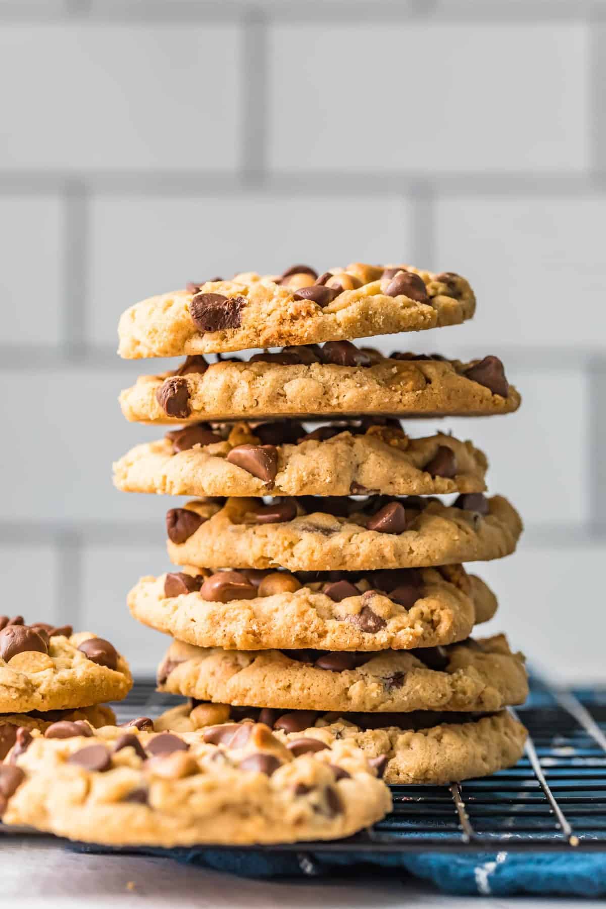 Giant cookies stacked on top of each other