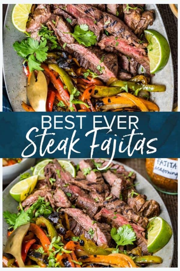 Best Ever Steak Fajitas- Pinterest collage