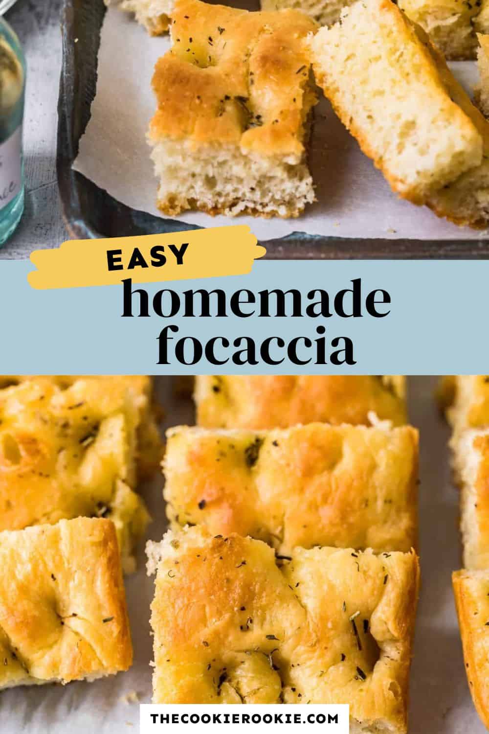 how to make focaccia pin image