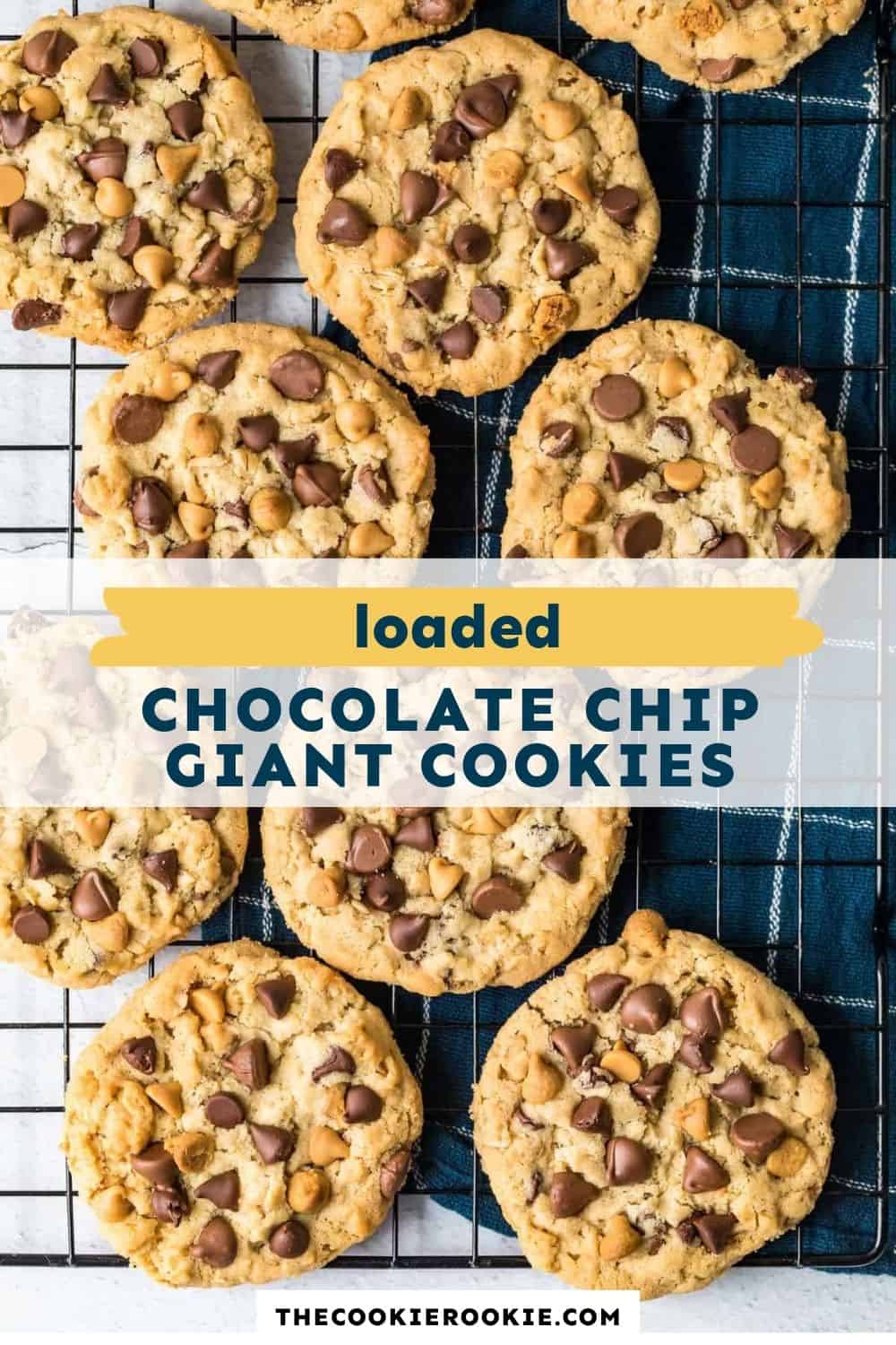 Chocolate Chip Giant Cookies pin image
