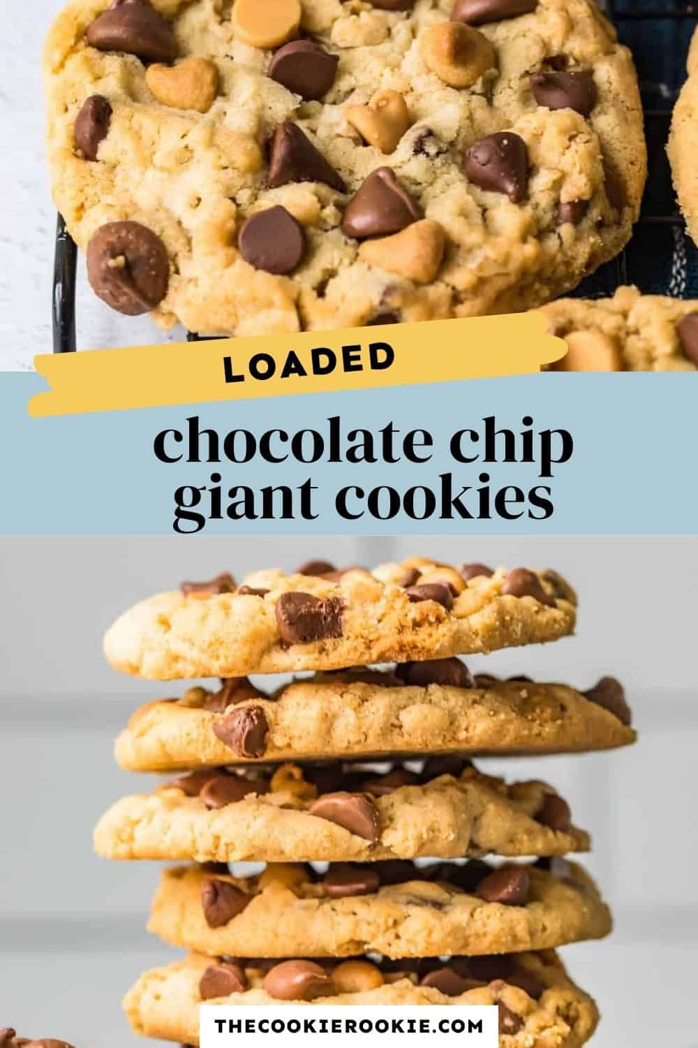 Chocolate Chip Giant Cookies pin image