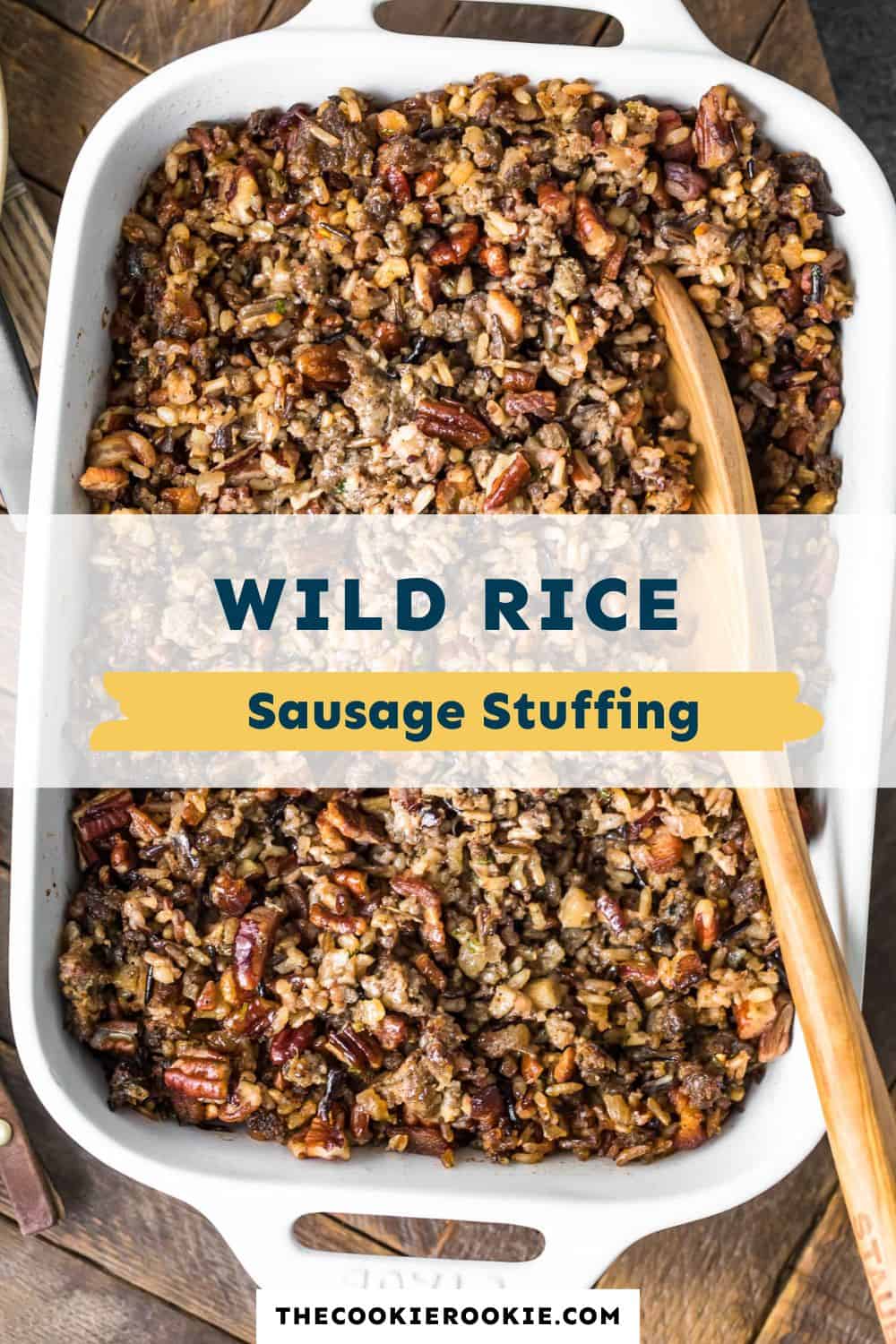 Wild Rice Sausage Stuffing pin image