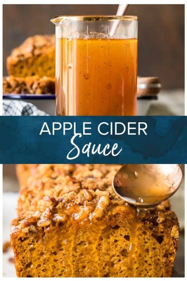 apple cider sauce collage: pinterest image