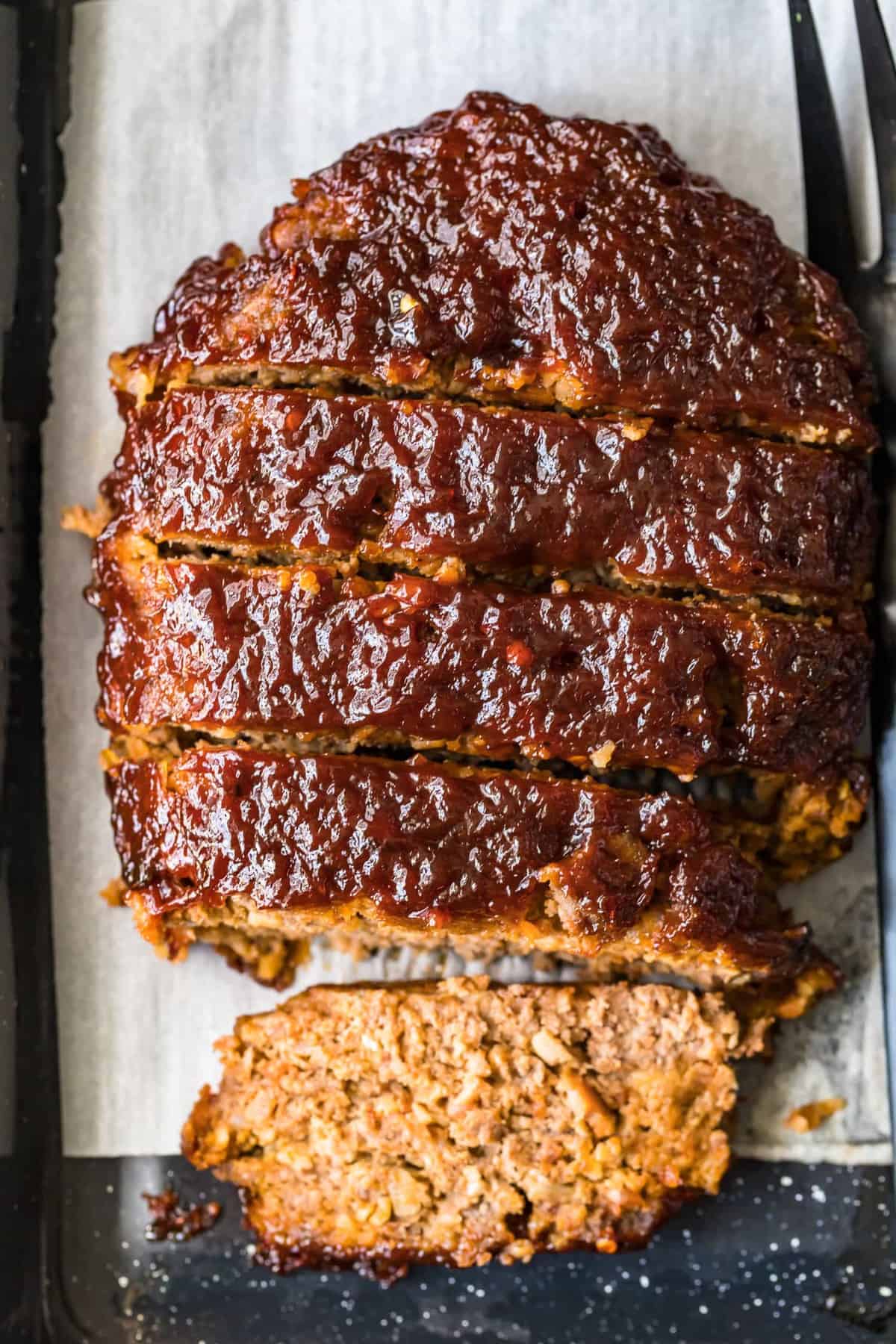 Bacon Meatloaf cut into slices