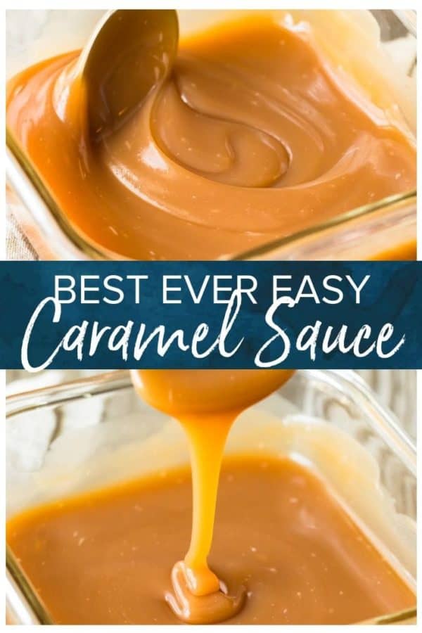 caramel sauce pinterest collage