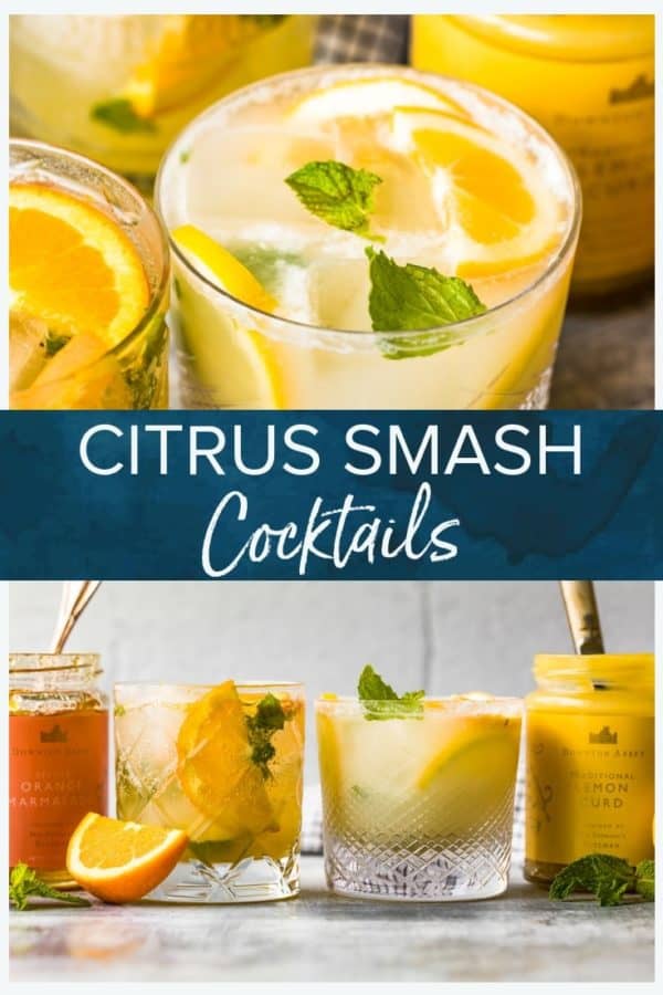 citrus smash cocktails pinterest image