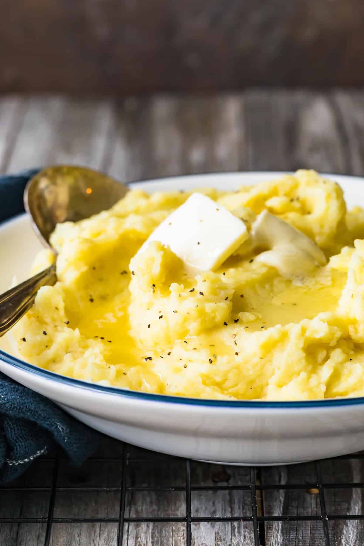 Fresh pepper on top of the potatoes