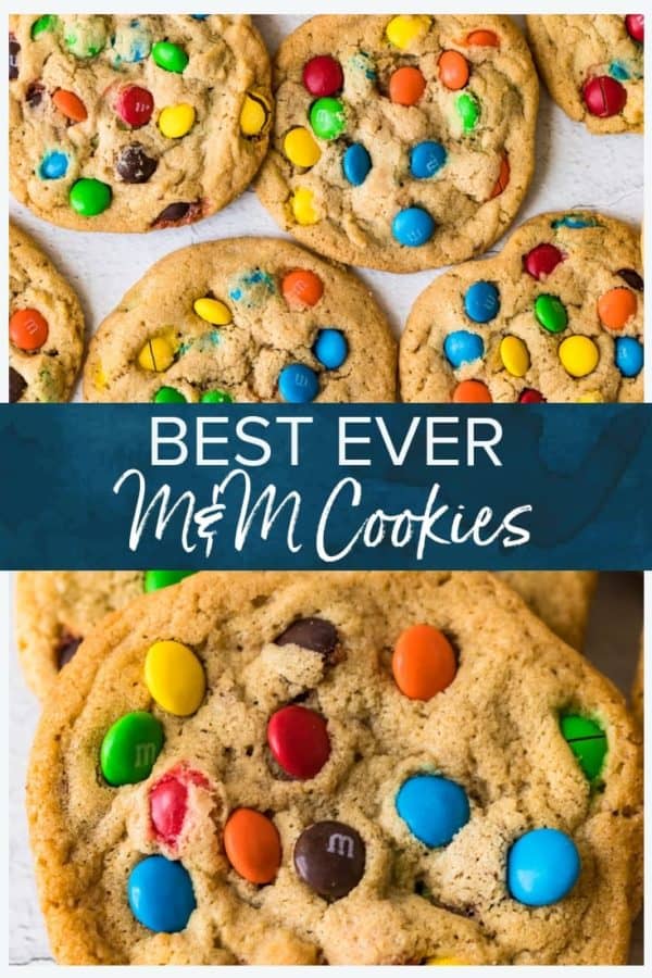 Best Ever M&M Cookies- Pinterest collage