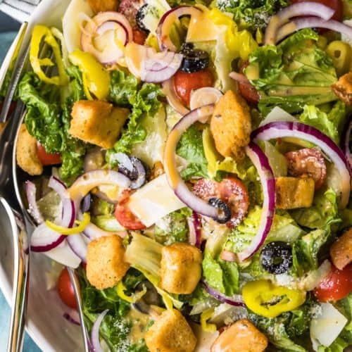 Copycat Olive Garden Salad (with Easy Homemade Dressing) - The Real Food Dietitians