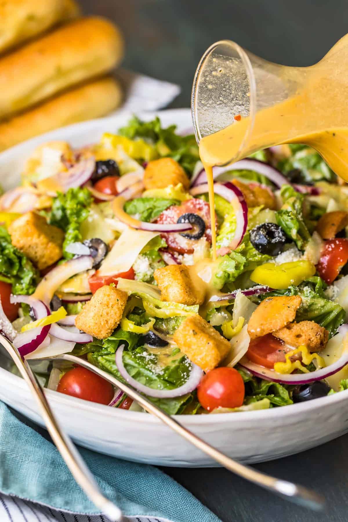 Olive Garden Salad with Copycat Dressing Recipe - The Cookie Rookie®