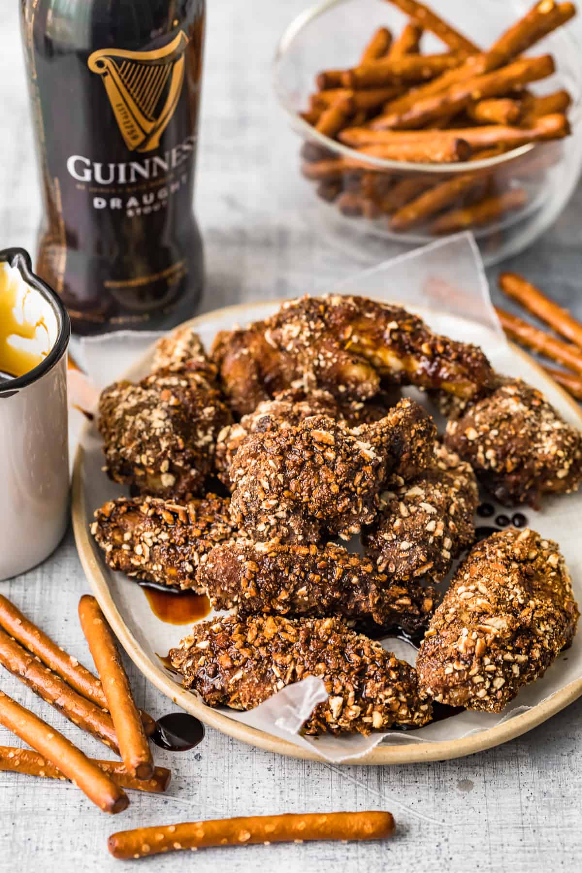 plate of chicken wings