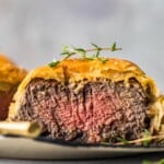 beef wellington on a plate