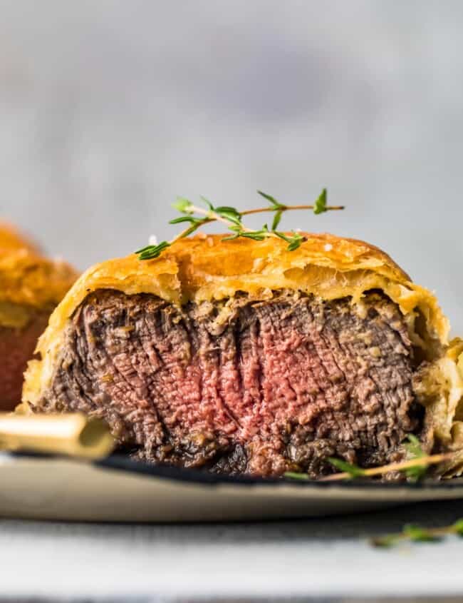 beef wellington on a plate