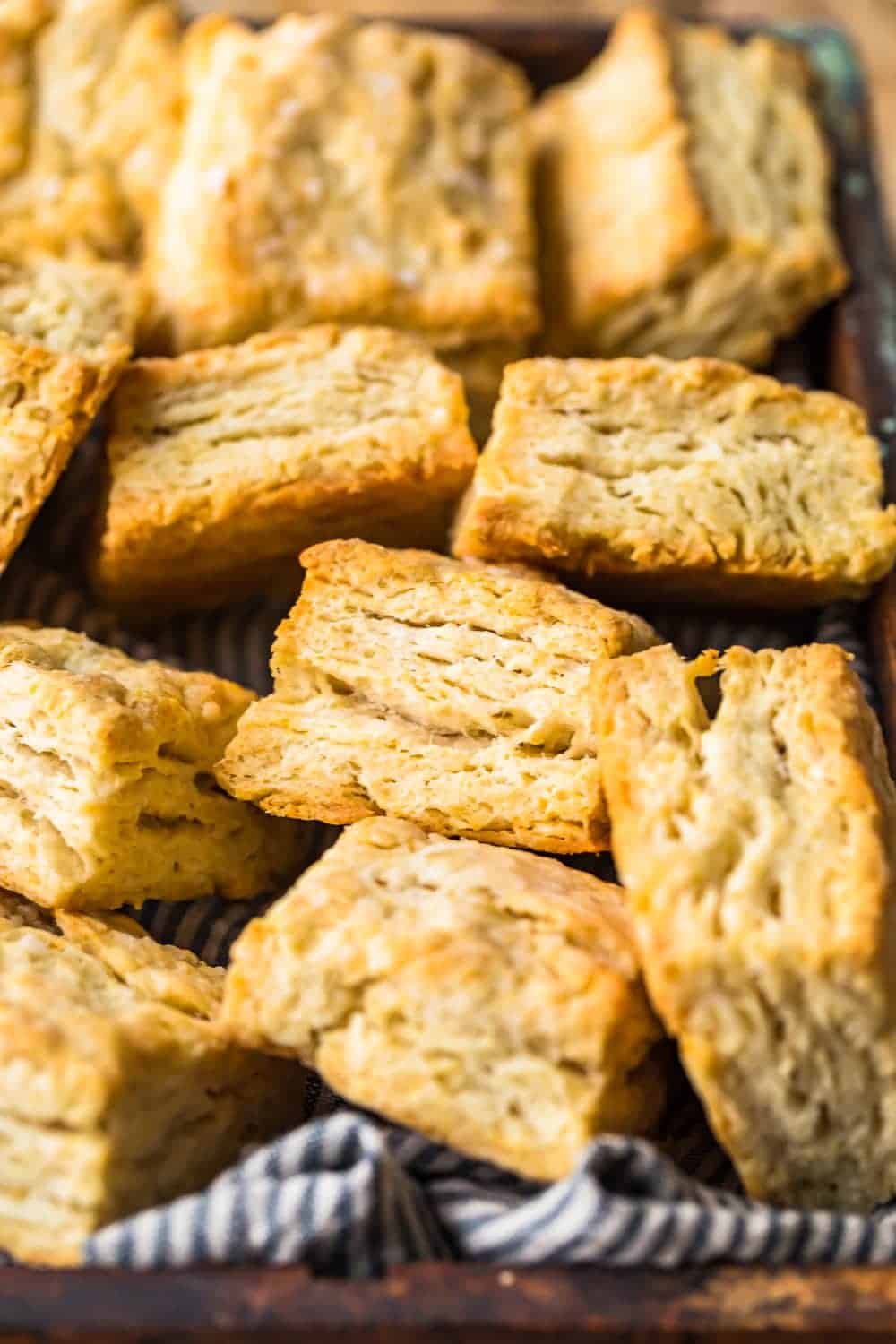 buttermilk biscuits in a basket