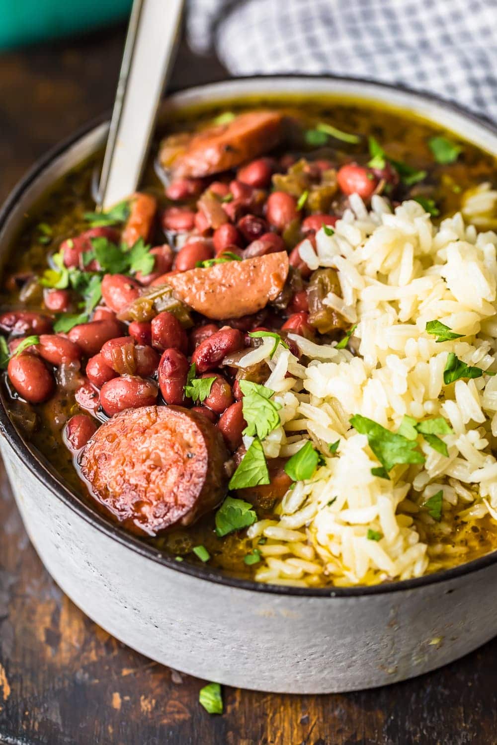 close up of sausage in bowl