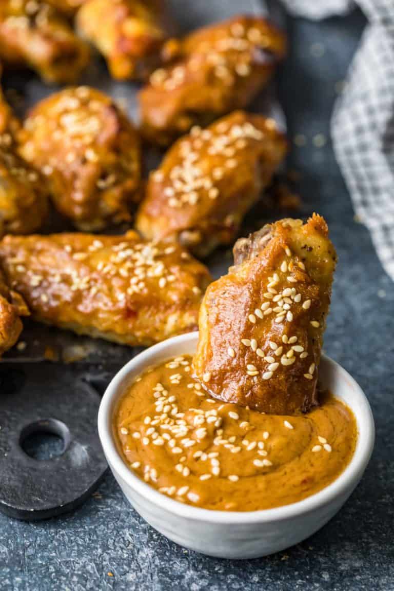 Thai Chicken Wings with Spicy Peanut Sauce Recipe - The Cookie Rookie®