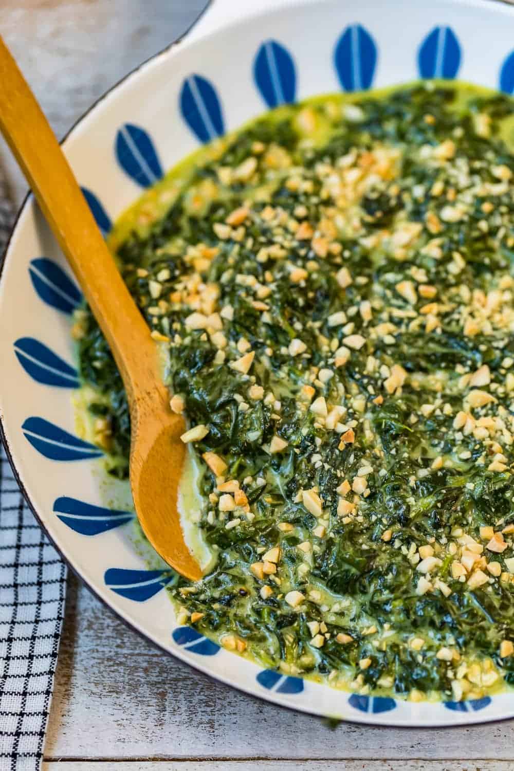 Creamed Spinach with Toasted Almonds Recipe - 53