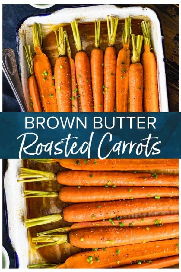 Brown Butter Roasted Carrots- Pinterest collage