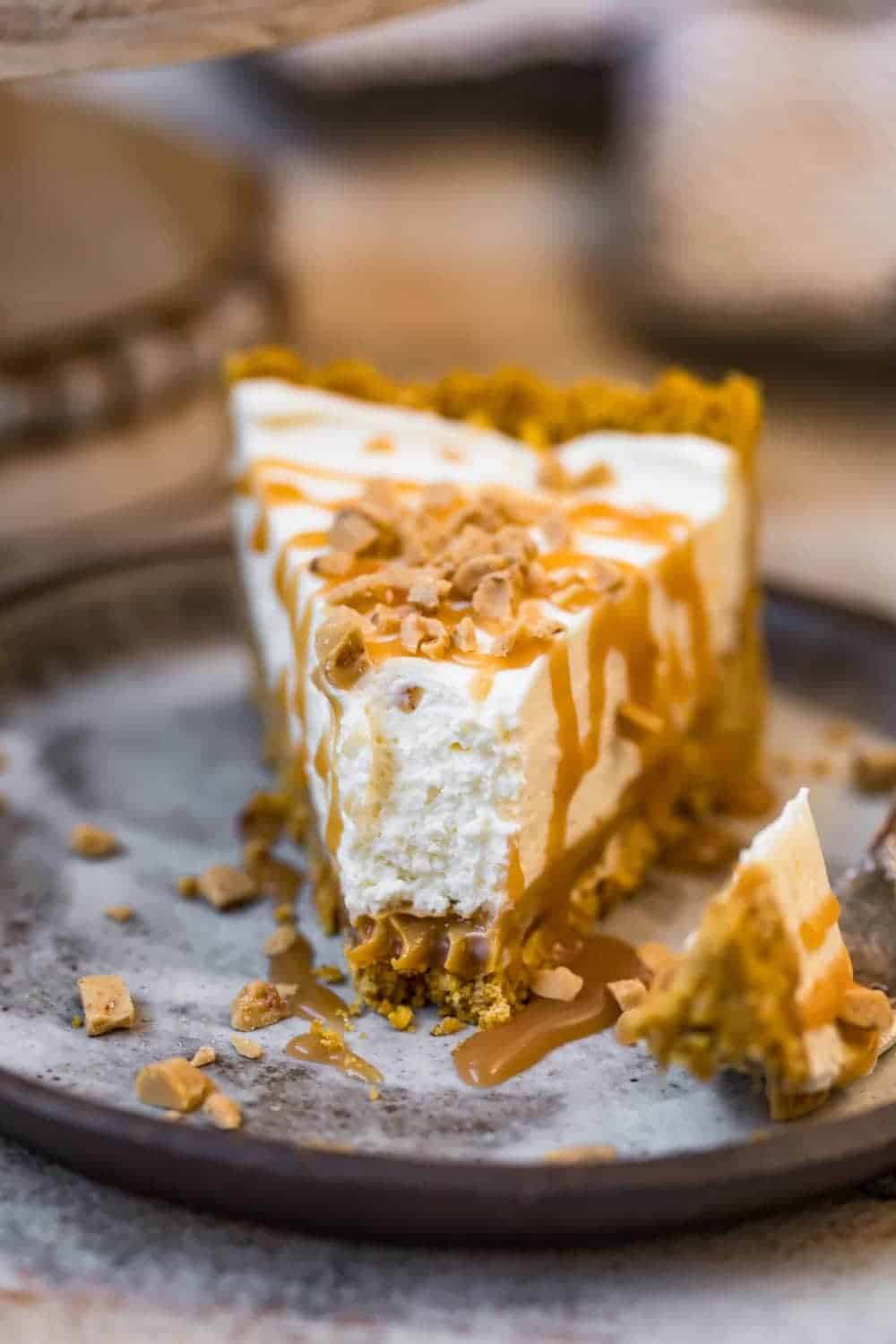 Salted Caramel No Bake Cheesecake Recipe The Cookie Rookie