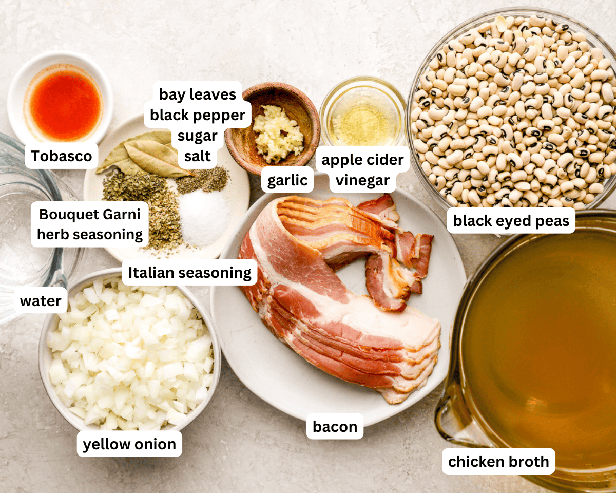 Black eyed peas ingredients