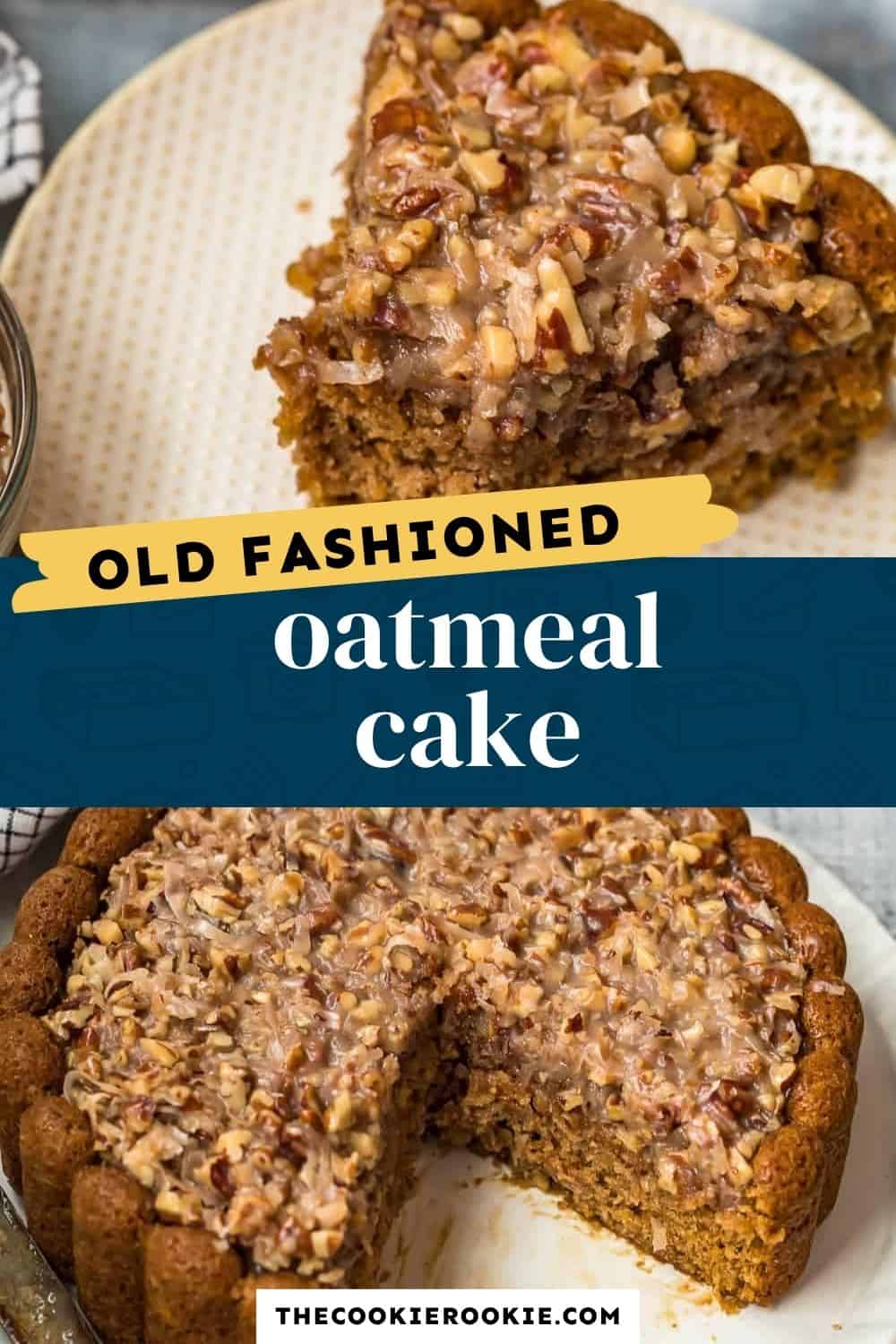 Old Fashioned Oatmeal Cake pin image