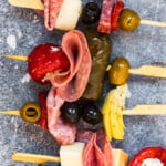 skewers on a plate