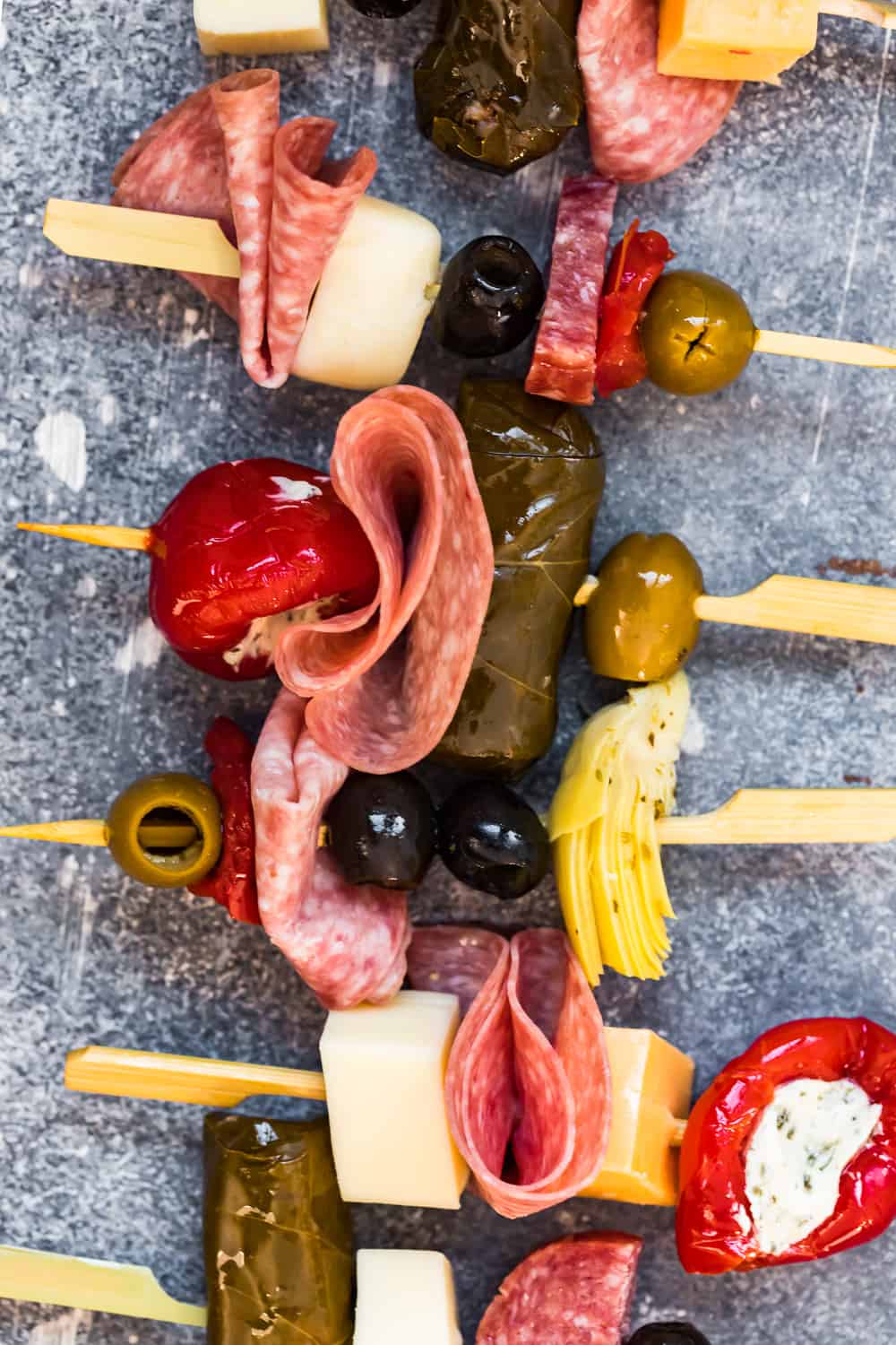 skewers on a plate