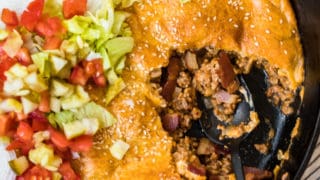 Cozy Bacon Cheeseburger Pot Pie