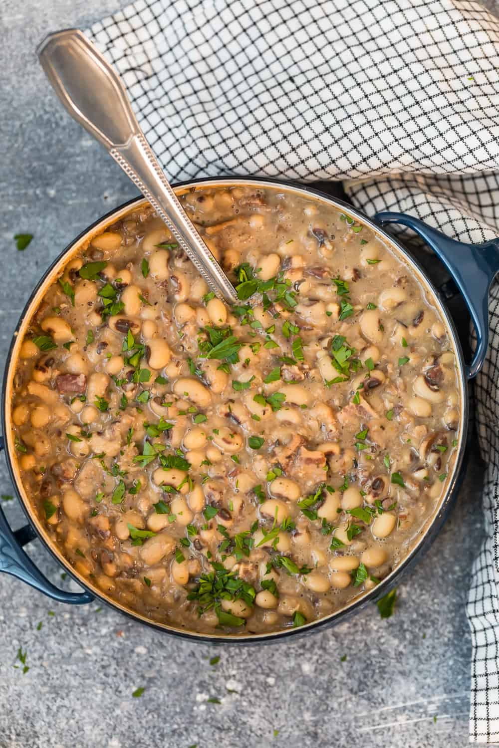 bean soup in a dutch oven