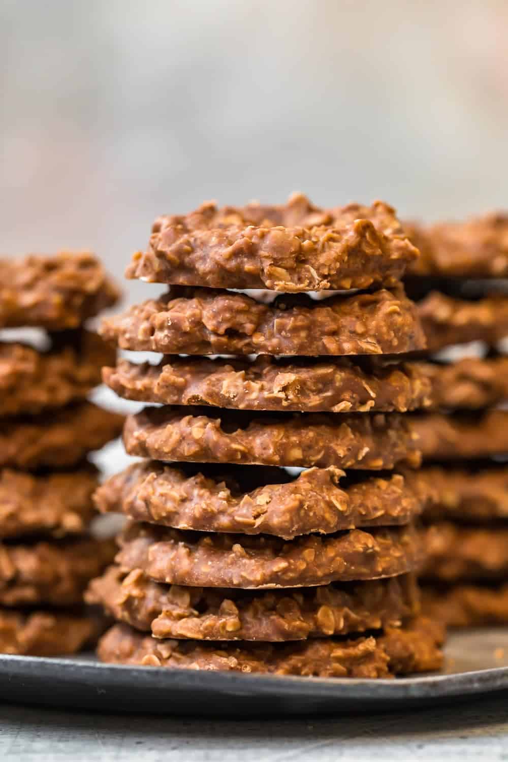 A stack of cookies