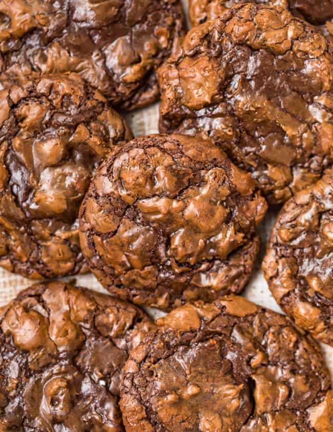 several brownie cookies on a plate