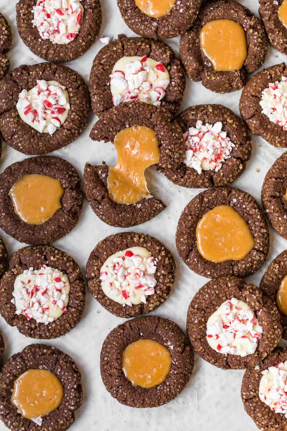 Chocolate Thumbprint Cookies  Salted Caramel or White Chocolate Peppermint  Recipe - 15