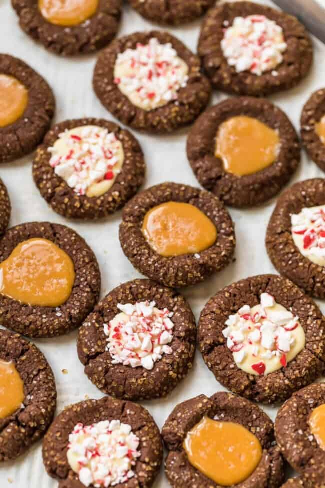 Chocolate Thumbprint Cookies (Salted Caramel or White Chocolate