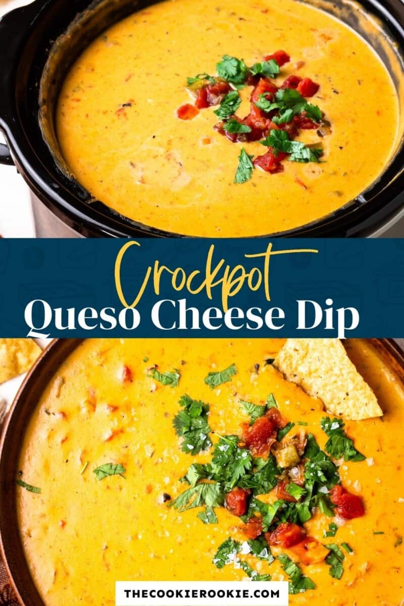 Crockpot Queso Cheese Dip Recipe - The Cookie Rookie®