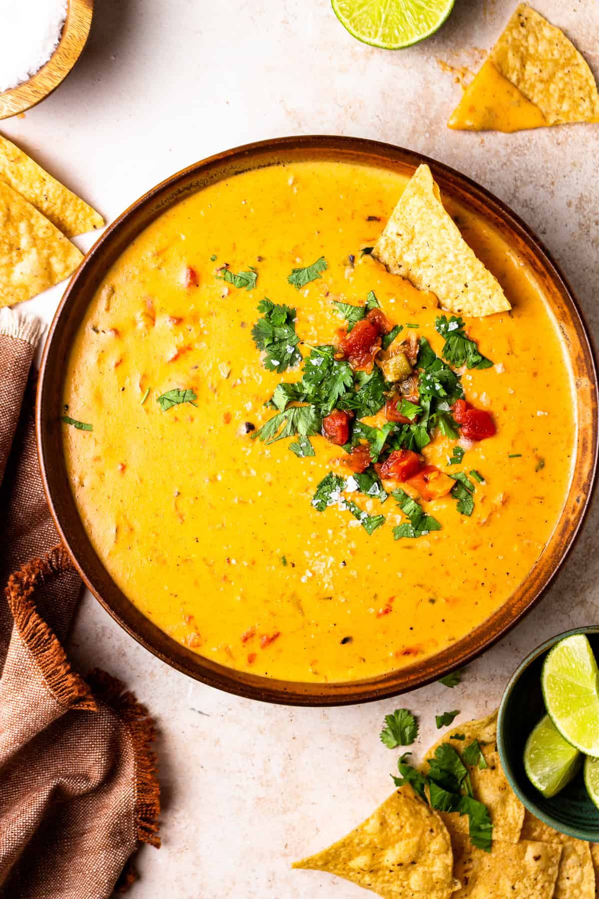 Slow Cooker Beef Queso Dip - The Recipe Pot