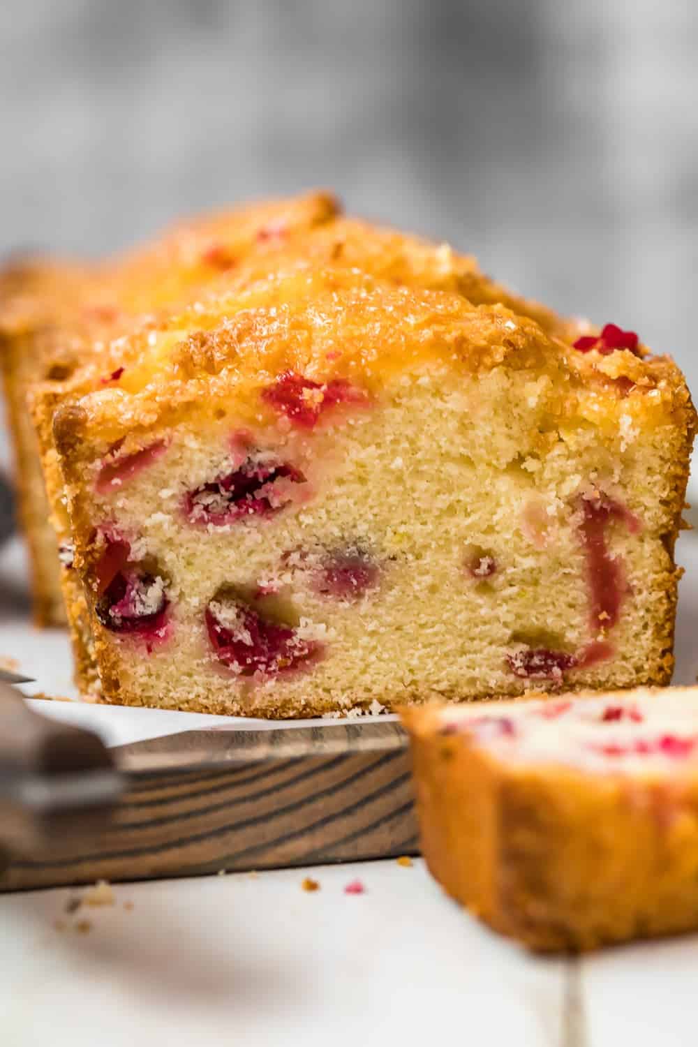 Glazed Lemon Cranberry Bread - The Cookie Rookie®