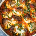 meatball parmesan in a bowl