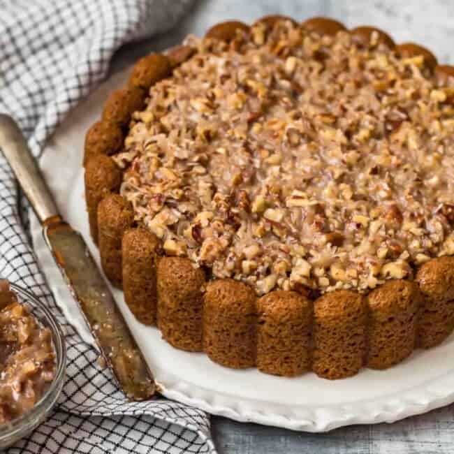 old fashioned oatmeal cake on a plate