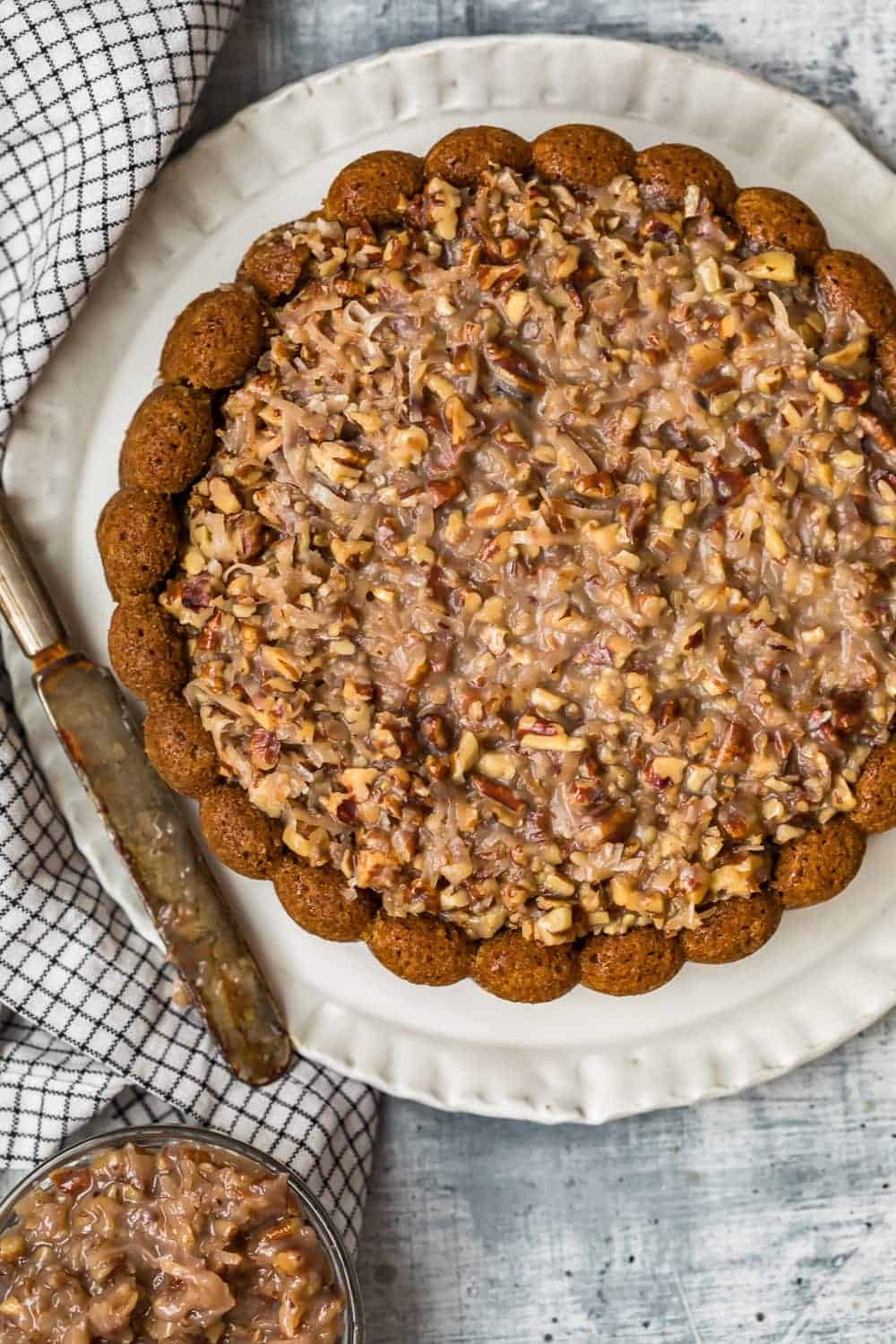 Top shot of a Old Fashioned Oatmeal Cake 