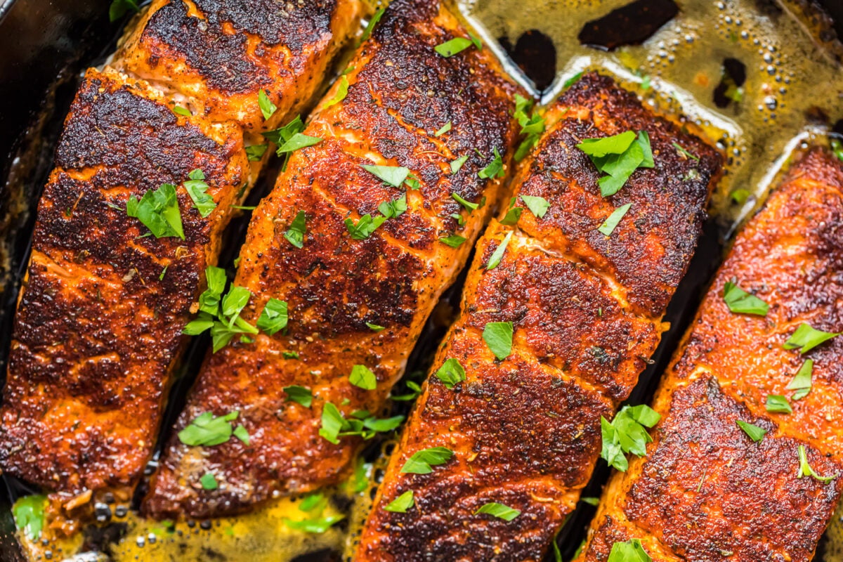 A close up of Salmon