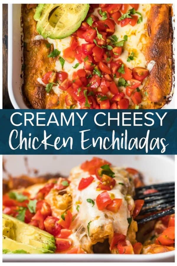 chicken enchiladas pinterest image