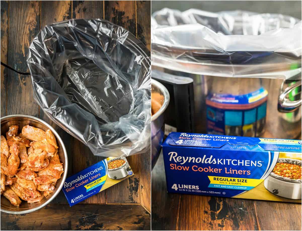 reynolds slow cooker liners in a crockpot