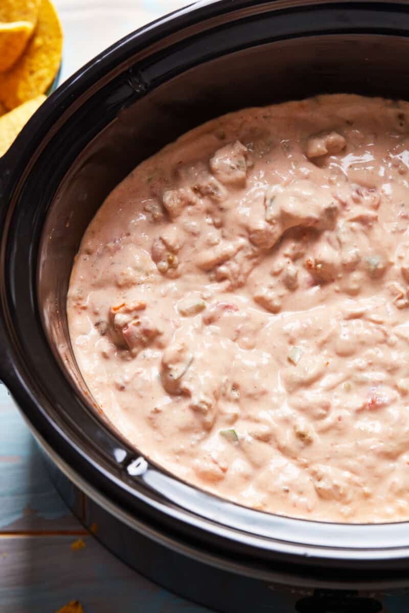 sausage cream cheese dip in the crockpot