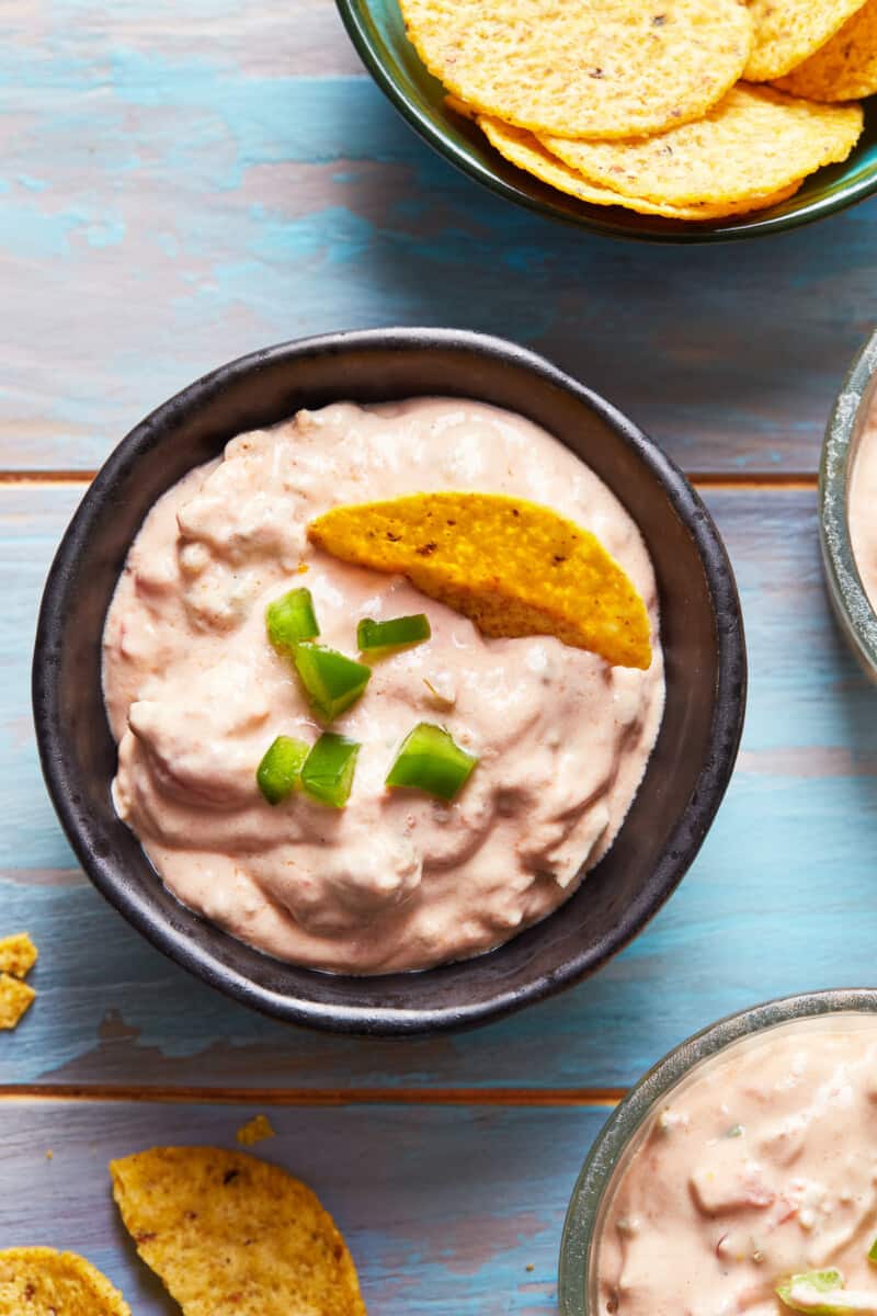 crockpot sausage cream cheese dip in black bowl