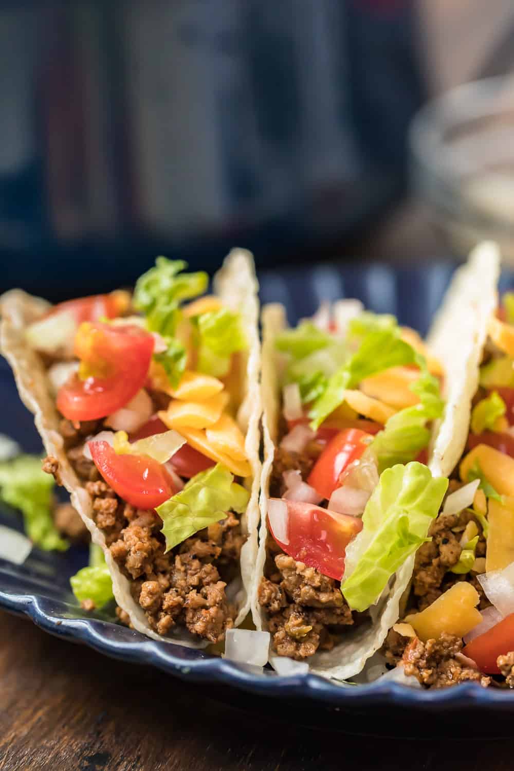 two beef tacos