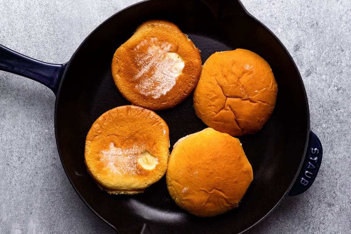 Smash Burgers In Cast Iron Skillet - Sugar and Soul